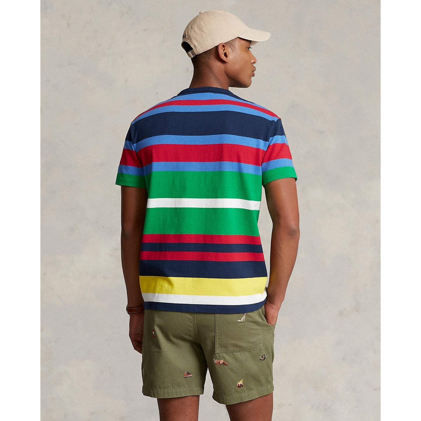 Polo Ralph Lauren - Classic Fit Crew Neck Knitted T-Shirt - Multicoloured Stripes