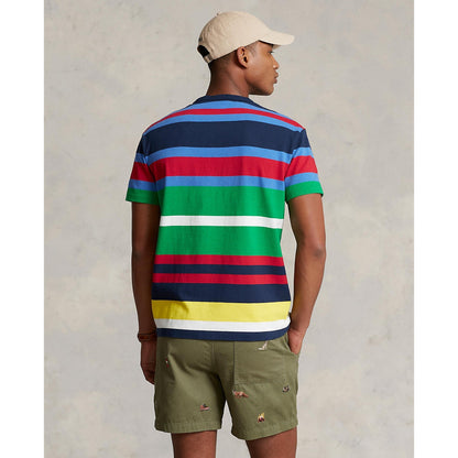 Polo Ralph Lauren - Classic Fit Crew Neck Knitted T-Shirt - Multicoloured Stripes