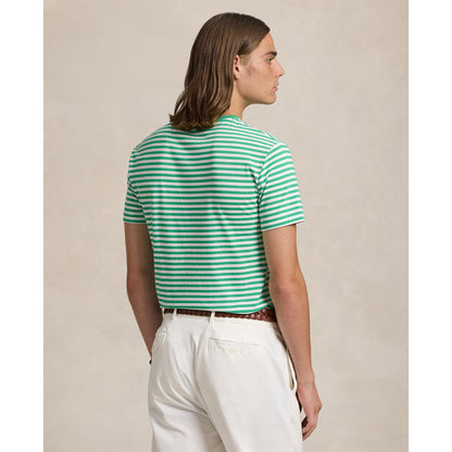 Polo Ralph Lauren - Custom Fit Jersey Crewneck T-Shirt - Stripe - Emerald & White
