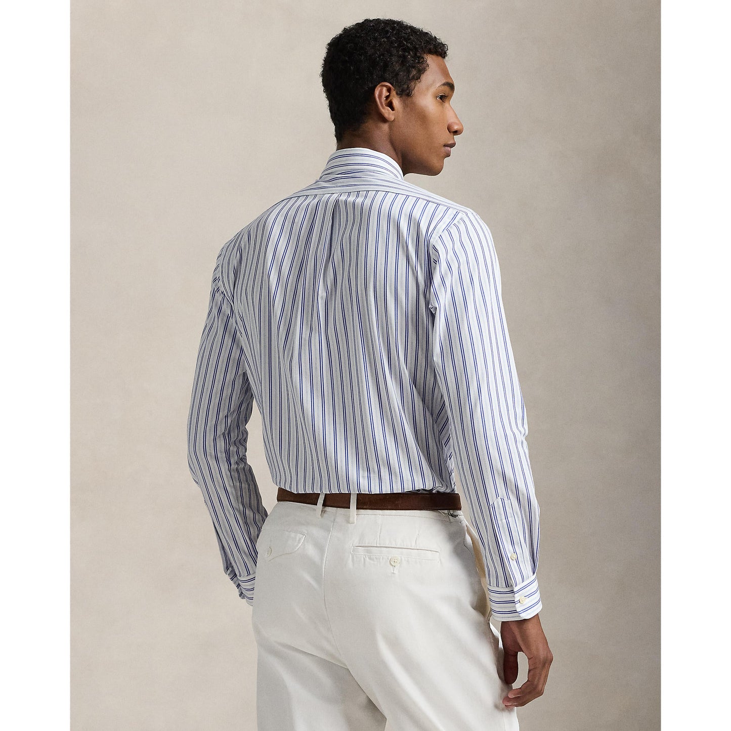 Polo Ralph Lauren - Poplin Stretch Business Shirt - Stripe - White/Pink/Blue