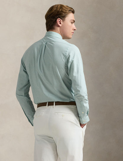 Polo Ralph Lauren - Poplin Stretch Shirt - Check - Celadon Purple