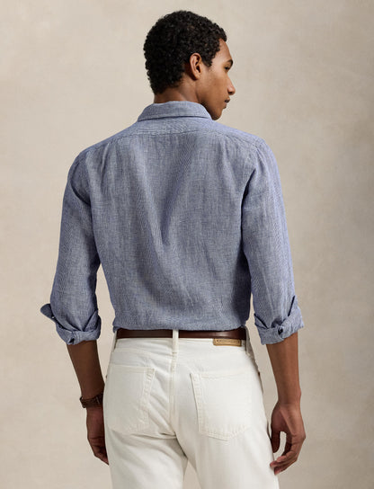 Polo Ralph Lauren - Linen Shirt - Check - Royal White