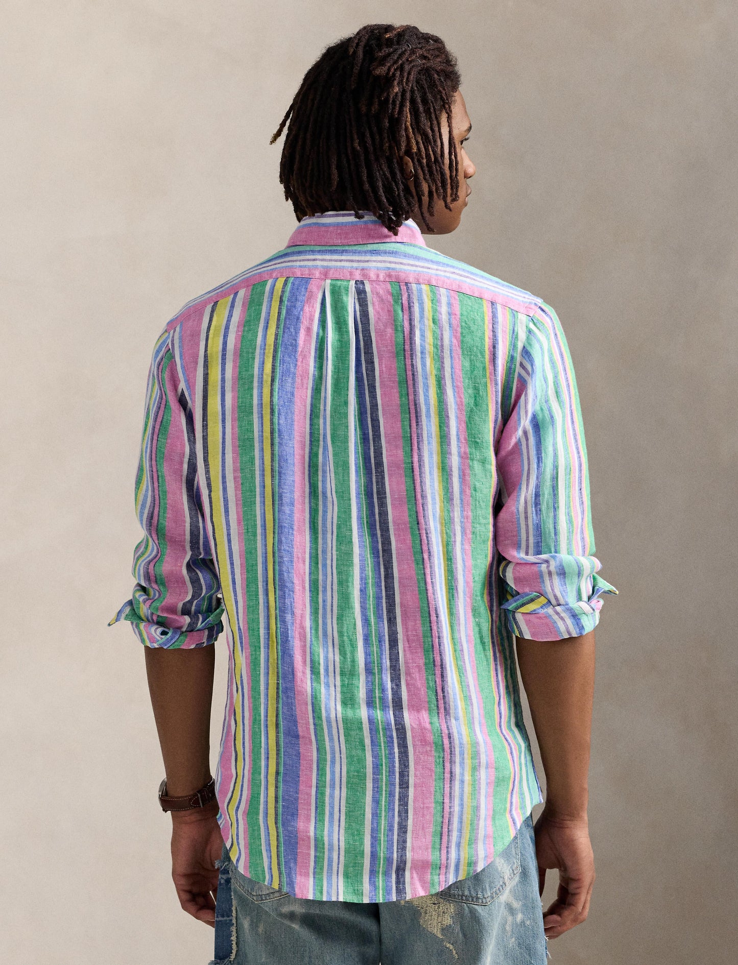 Polo Ralph Lauren - Linen Shirt - also in Big & Tall - Green Pink Multi