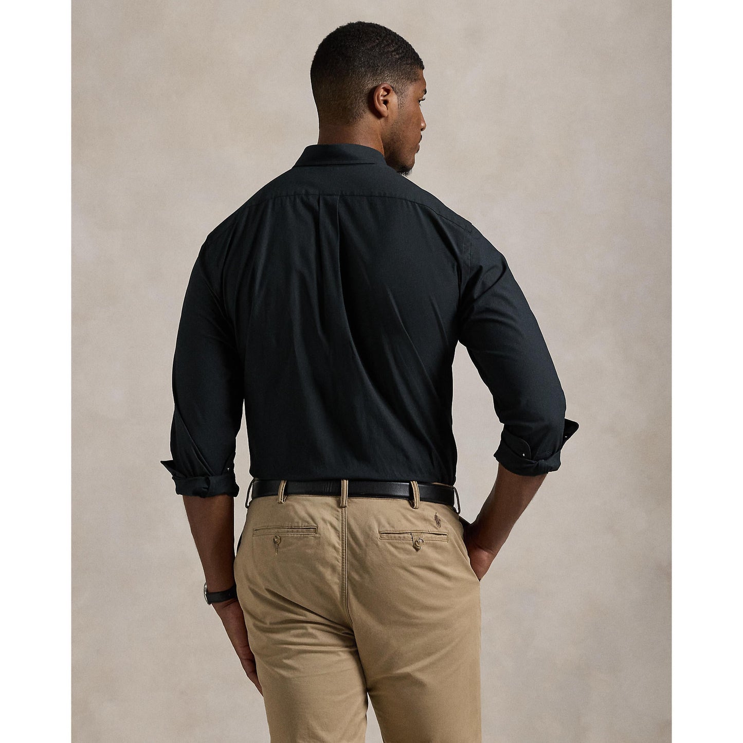 Polo Ralph Lauren - Poplin Stretch Shirt - Big & Tall Sizes - Black