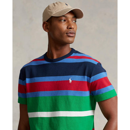Polo Ralph Lauren - Classic Fit Crew Neck Knitted T-Shirt - Multicoloured Stripes