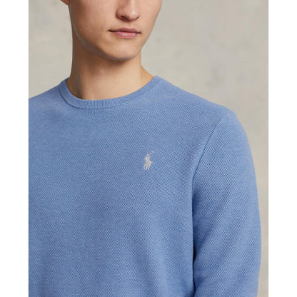 Polo Ralph Lauren - Mesh Knit Cotton Crewneck Sweater - Light Blue