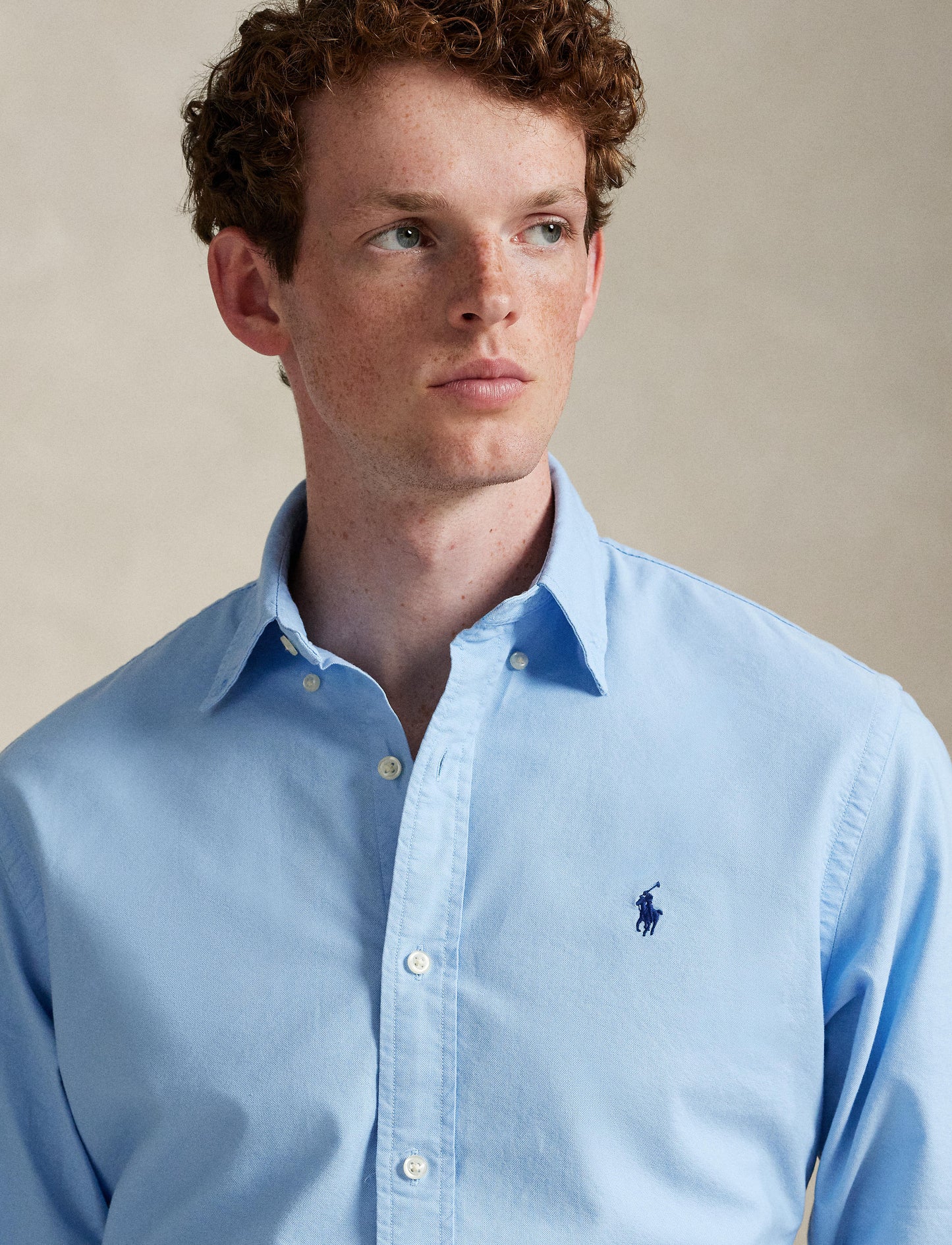 Polo Ralph Lauren - Garment-dyed Oxford Shirt - Blue/Light Blue