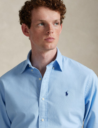 Polo Ralph Lauren - Garment-dyed Oxford Shirt - Blue/Light Blue