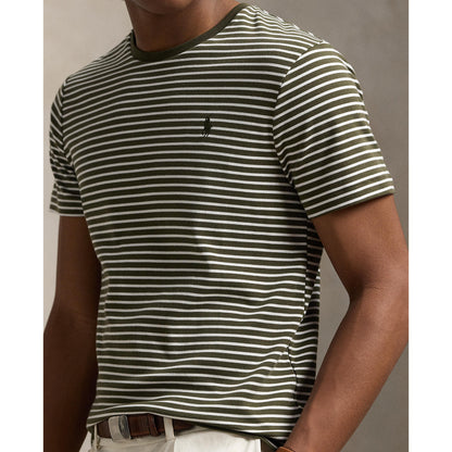 Polo Ralph Lauren - Custom Slim Striped  Soft Cotton T-Shirt - Armadillo white