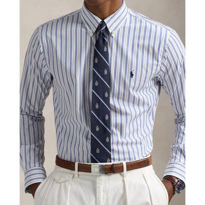 Polo Ralph Lauren - Poplin Stretch Business Shirt - Stripe - White/Pink/Blue
