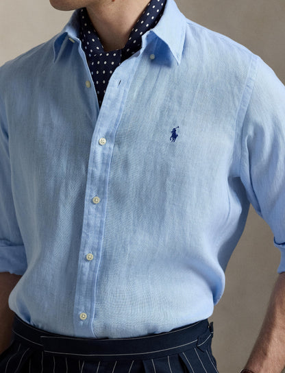 Polo Ralph Lauren - Linen Sports Shirt - Office Blue
