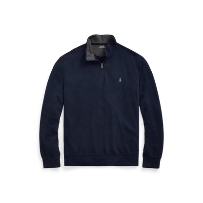 Polo Ralph Lauren - Luxury Jersey Quarter Zip Sweatshirt - Aviator Navy