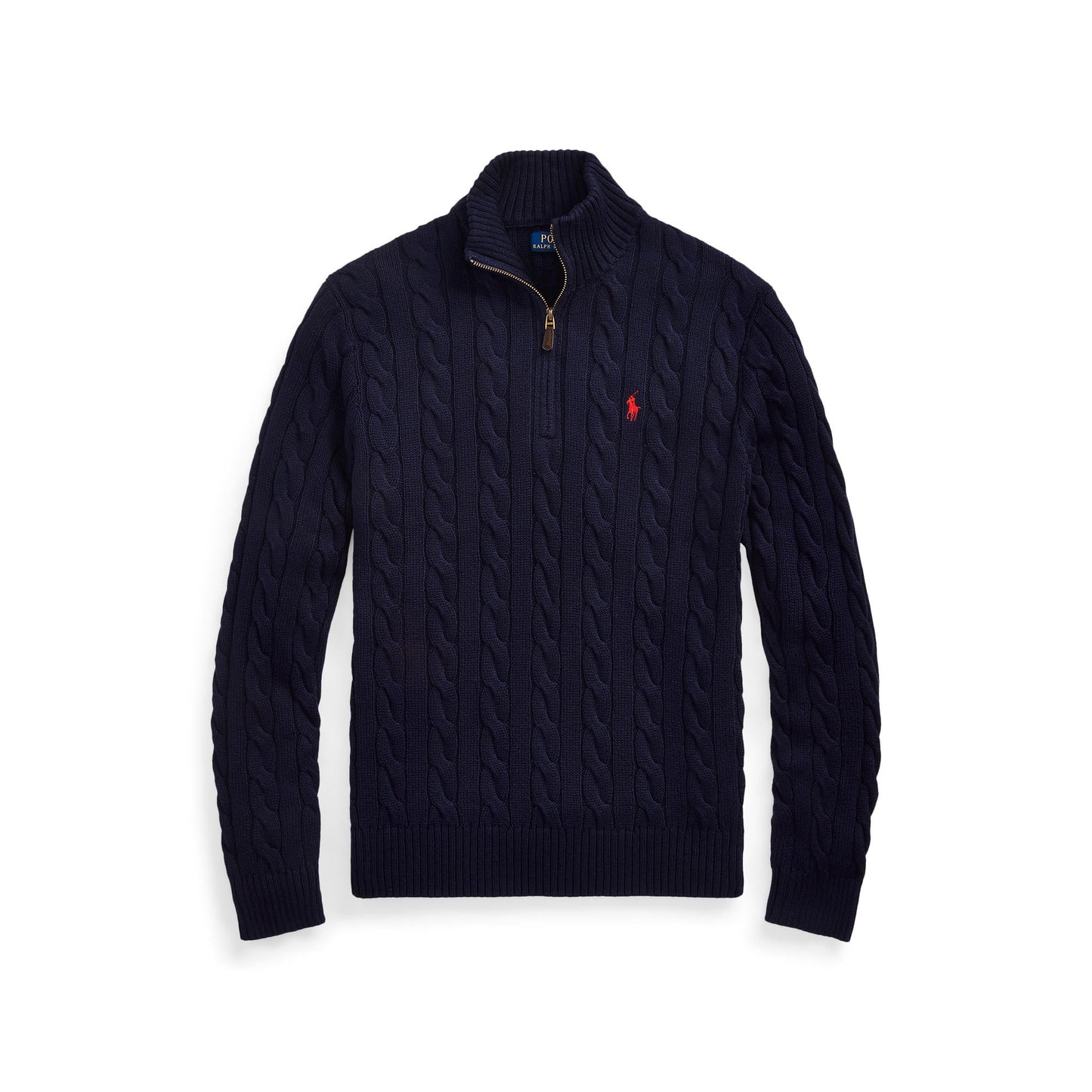 Polo Ralph Lauren - Cable Knit Quarter Zip Sweater - Hunter Navy