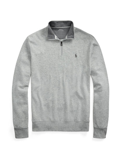 Polo Ralph Lauren - Luxury Jersey Quarter Zip Sweatshirt - Andover Heather