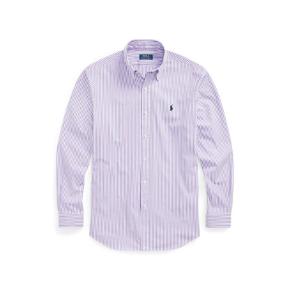 Polo Ralph Lauren - Stretch Poplin Shirt - Stripe - Lavender & White