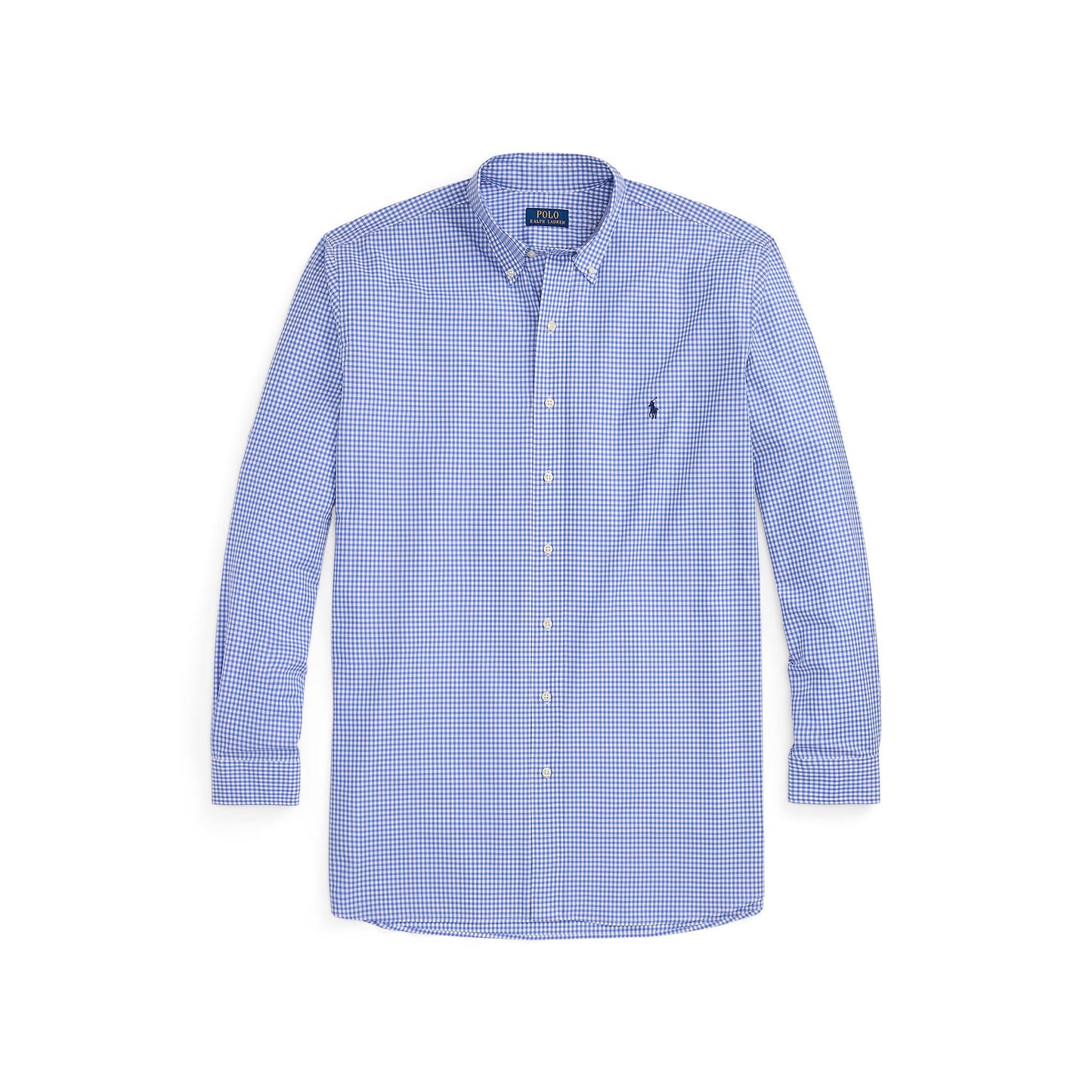Polo Ralph Lauren - Poplin Stretch Shirt - Gingham - Big & Tall Sizes - Blue & White