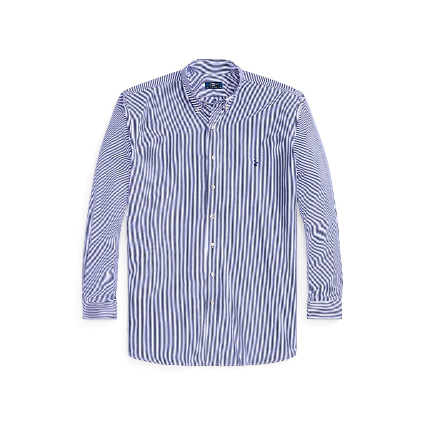 Polo Ralph Lauren - Poplin Stretch Shirt - Stripe - Big & Tall Sizes - Blue & White