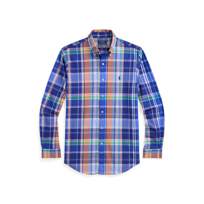 Polo Ralph Lauren - Poplin Stretch Shirt - Check - Blue, Orange Multi