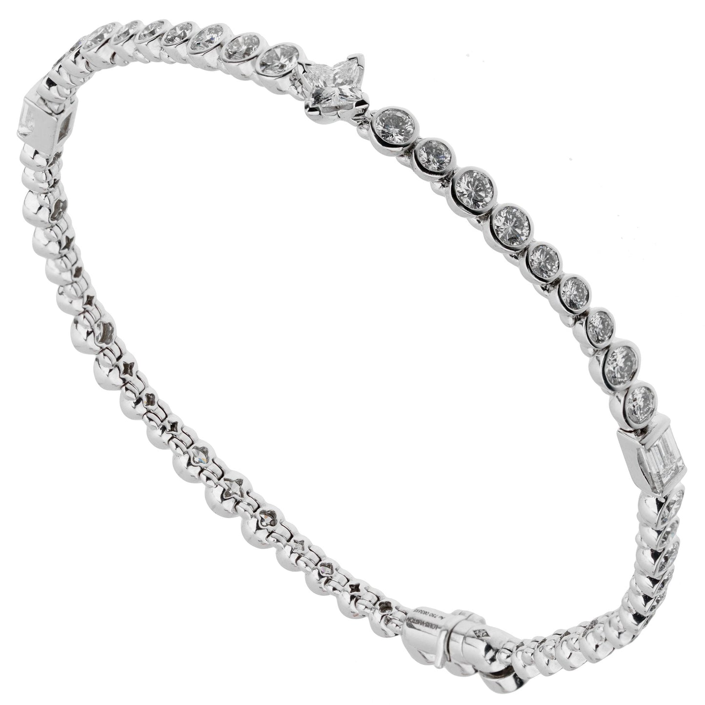 Louis Vuitton High Jewelry Diamond 18k White Gold Tennis Bracelet