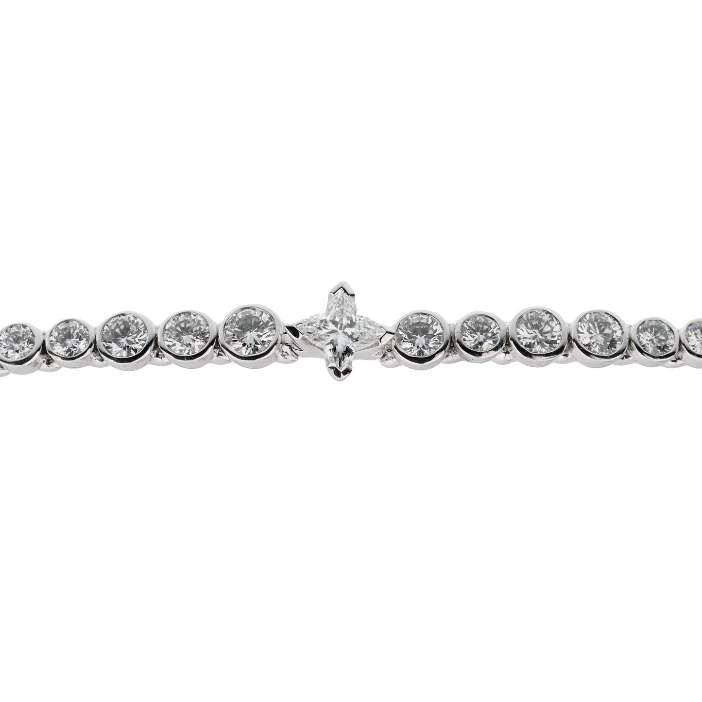 Louis Vuitton High Jewelry Diamond 18k White Gold Tennis Bracelet