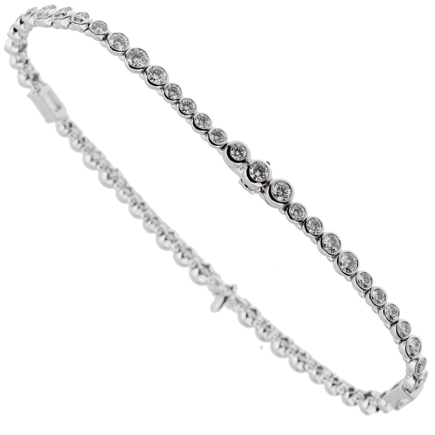 Louis Vuitton High Jewelry Diamond 18k White Gold Tennis Bracelet