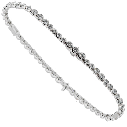 Louis Vuitton High Jewelry Diamond 18k White Gold Tennis Bracelet