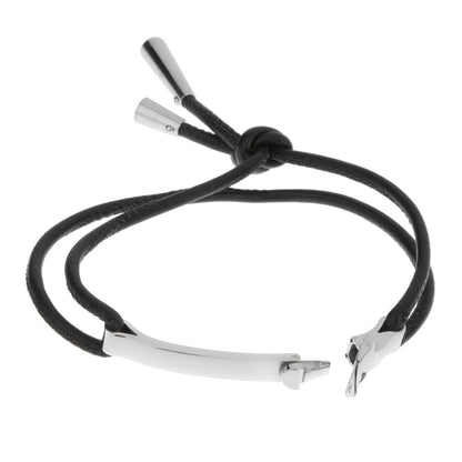 Louis Vuitton 18kt White Gold Bangle Leather Bracelet