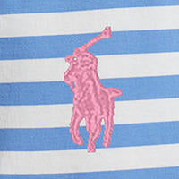 Polo Ralph Lauren -  Classic Fit Jersey Crewneck T-Shirt - Stripe - Summer Blue & White