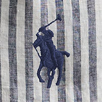 Polo Ralph Lauren - Linen Shirt - also in Big & Tall - Navy White